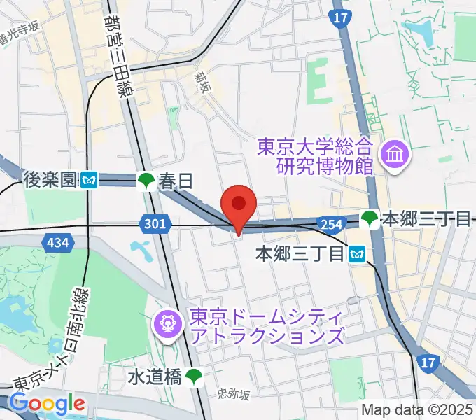 アカデミア・ミュージックの地図