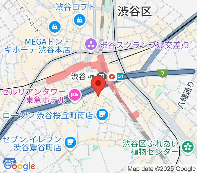 [移転] イケベ楽器店WSR 渋谷桜丘町の地図