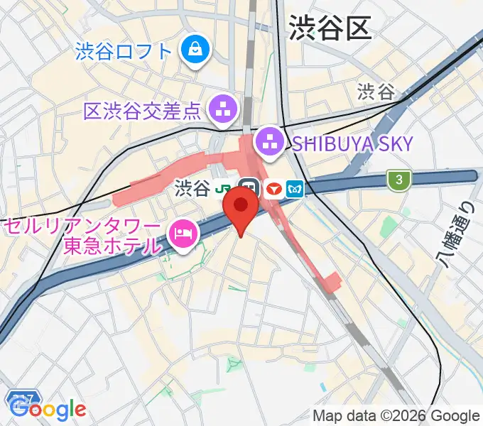 [移転] イケベ楽器店WSR 渋谷桜丘町の地図