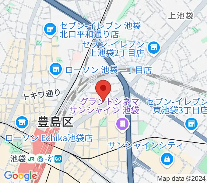 ロックハウスイケベ池袋の地図