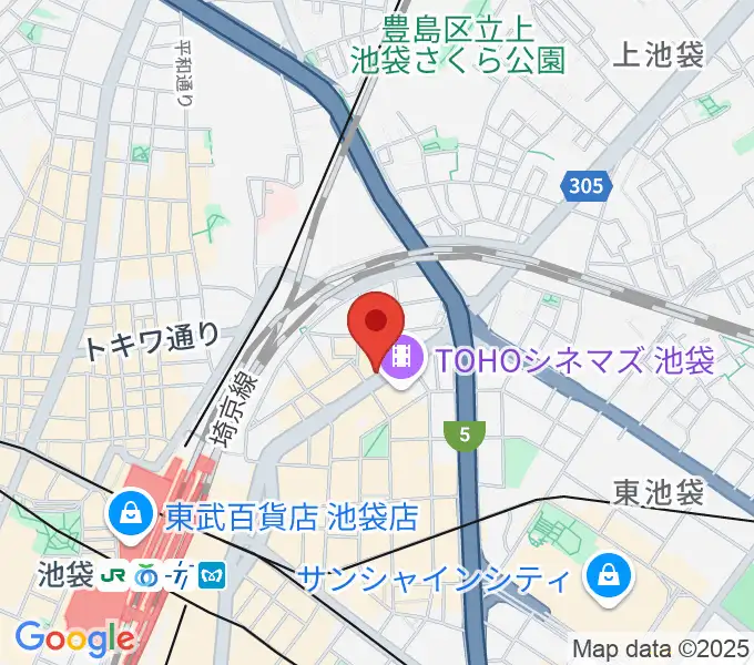 ロックハウスイケベ池袋の地図