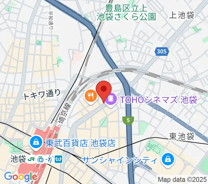 ロックハウスイケベ池袋の地図