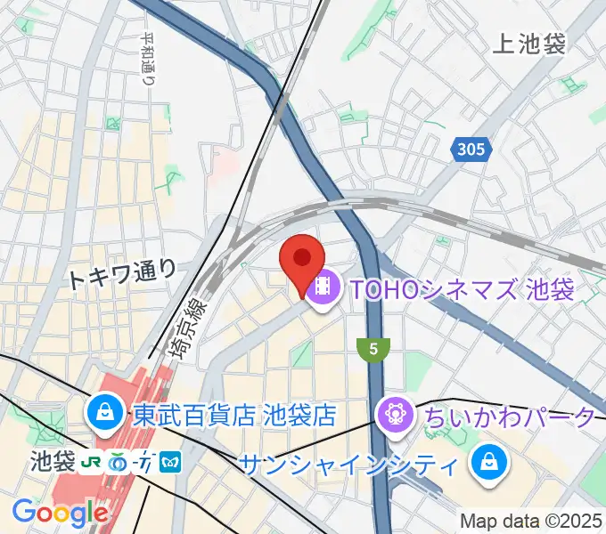 ロックハウスイケベ池袋の地図