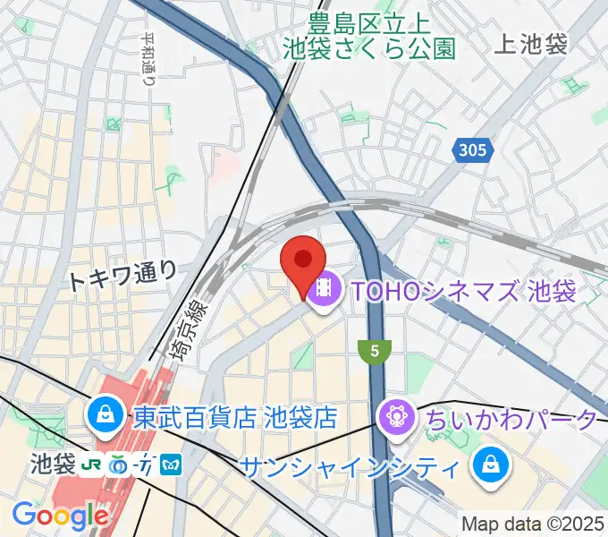 ロックハウスイケベ池袋の地図