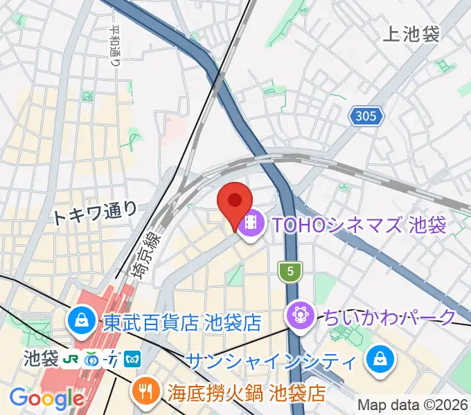 ロックハウスイケベ池袋の地図