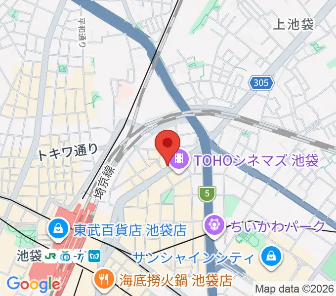 ロックハウスイケベ池袋の地図