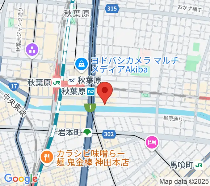 イケベ楽器店リボレ秋葉原の地図