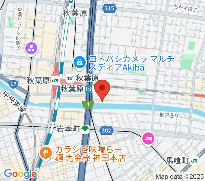 イケベ楽器店リボレ秋葉原の地図