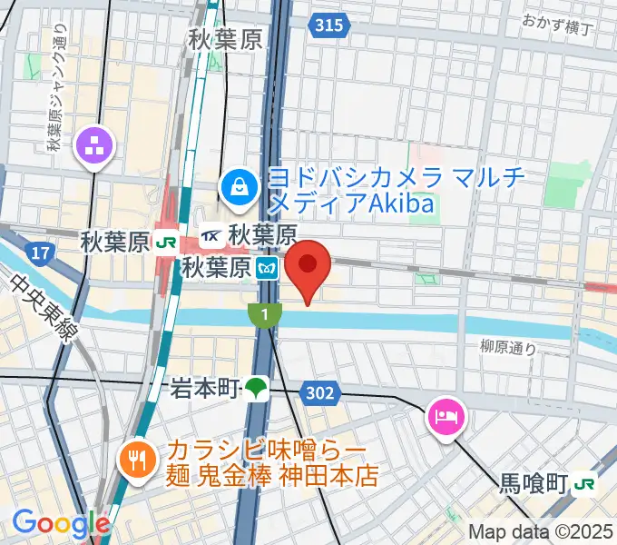 イケベ楽器店リボレ秋葉原の地図