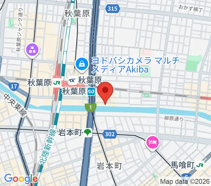 イケベ楽器店リボレ秋葉原の地図