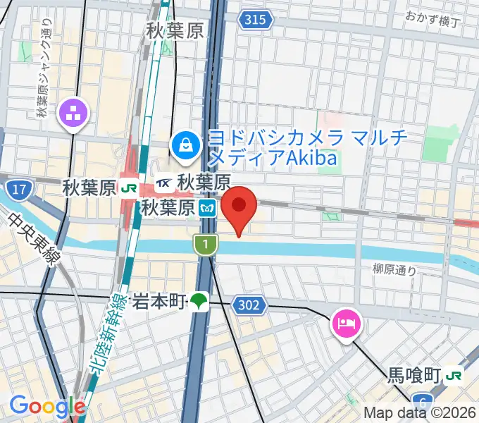 イケベ楽器店リボレ秋葉原の地図