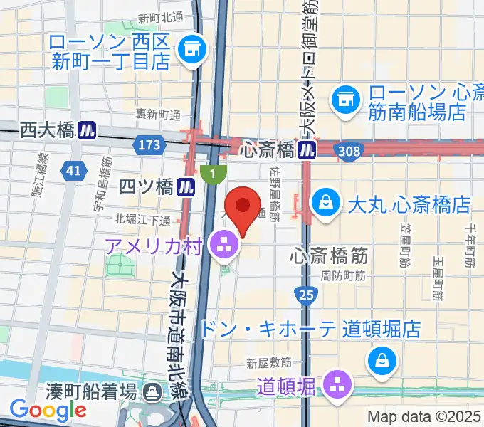 イケベ楽器店プレミアムギターズの地図