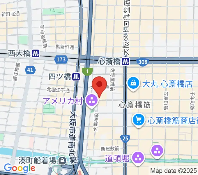 イケベ楽器店プレミアムギターズの地図