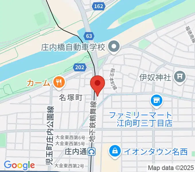 和楽器山本の地図