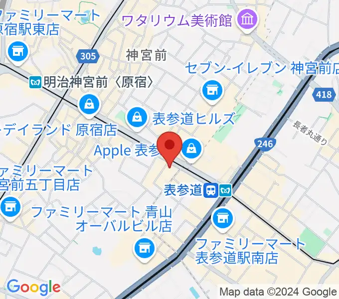 カワイ表参道の地図