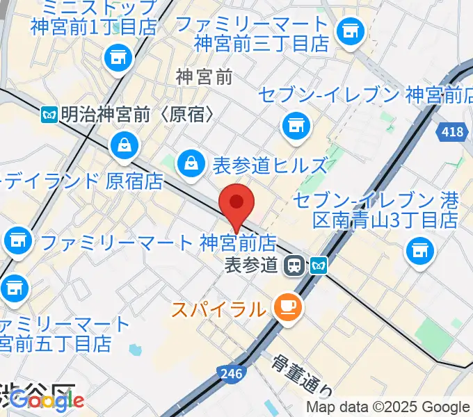 カワイ表参道の地図