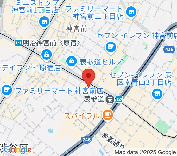 カワイ表参道の地図