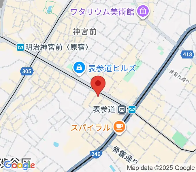 カワイ表参道の地図