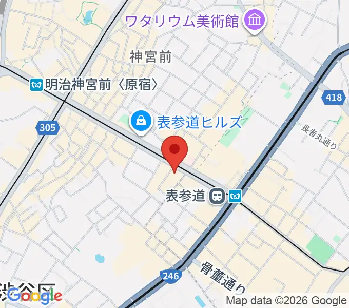 カワイ表参道の地図