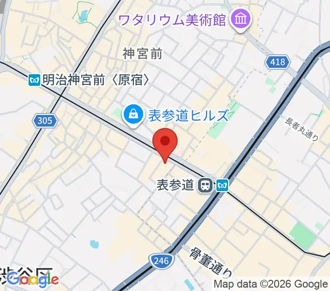 カワイ表参道の地図