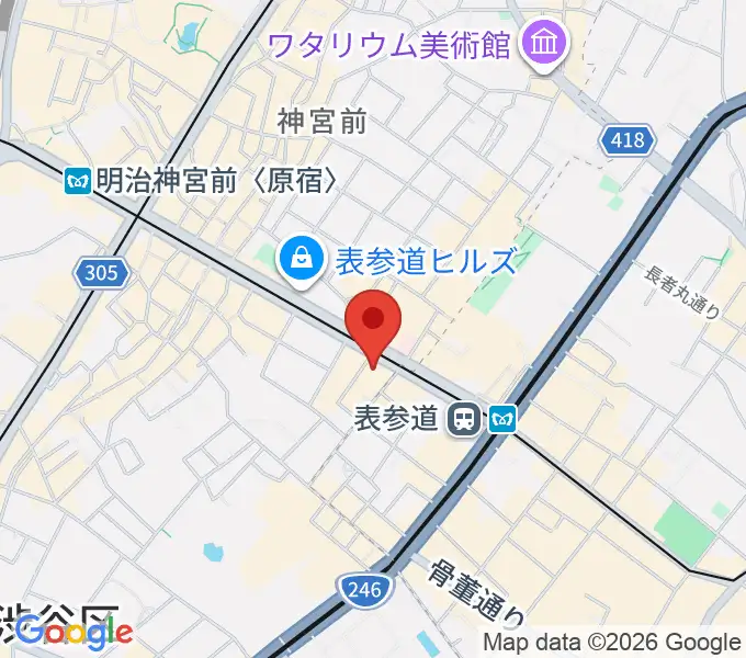 カワイ表参道の地図