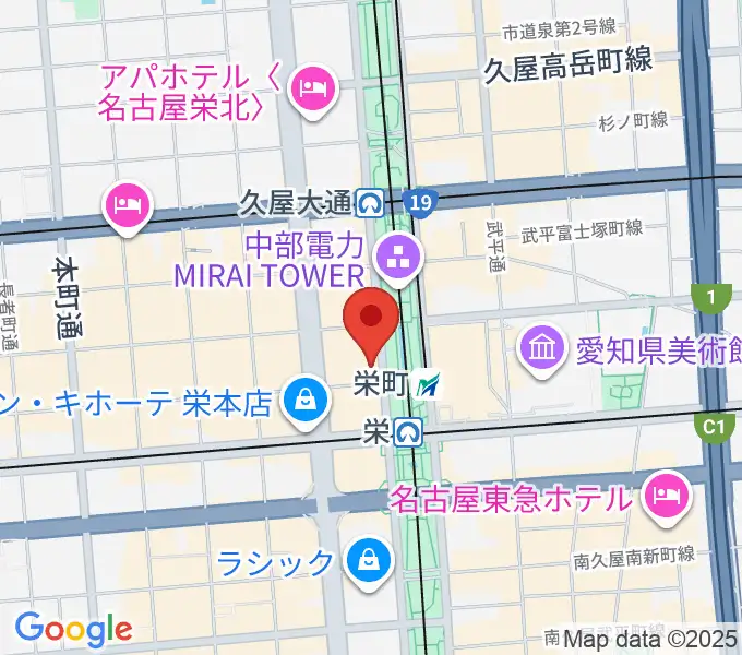 カワイ名古屋の地図