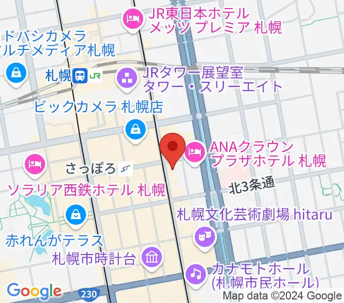 カワイ札幌の地図