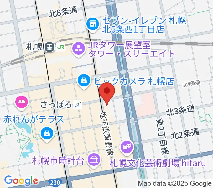 カワイ札幌の地図