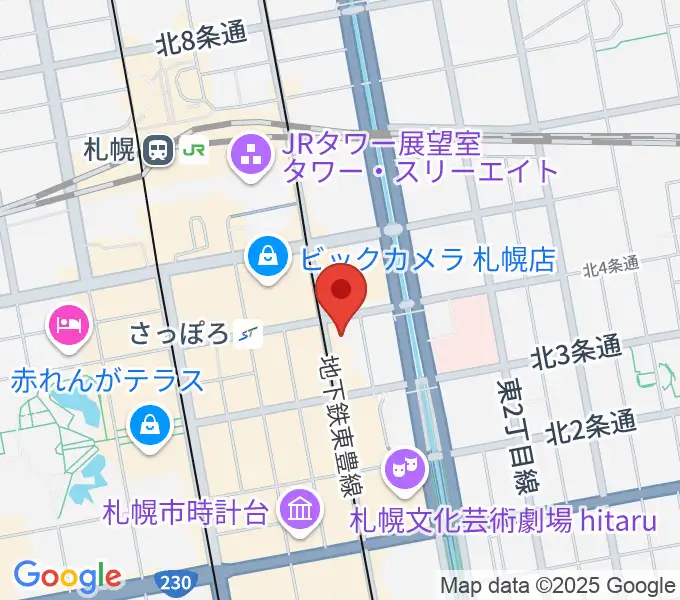 カワイ札幌の地図