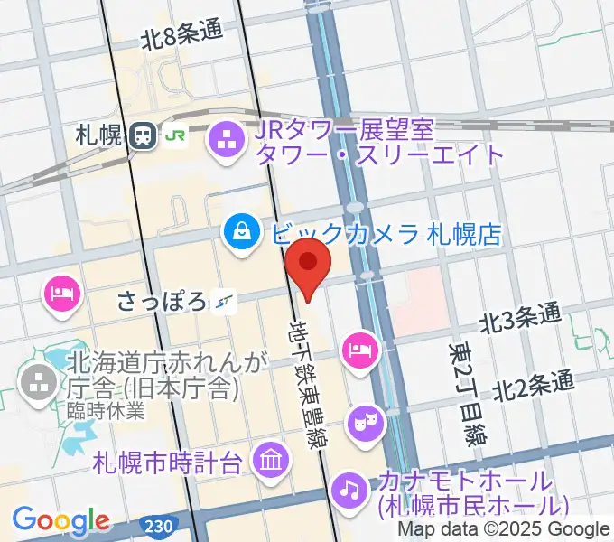 カワイ札幌の地図