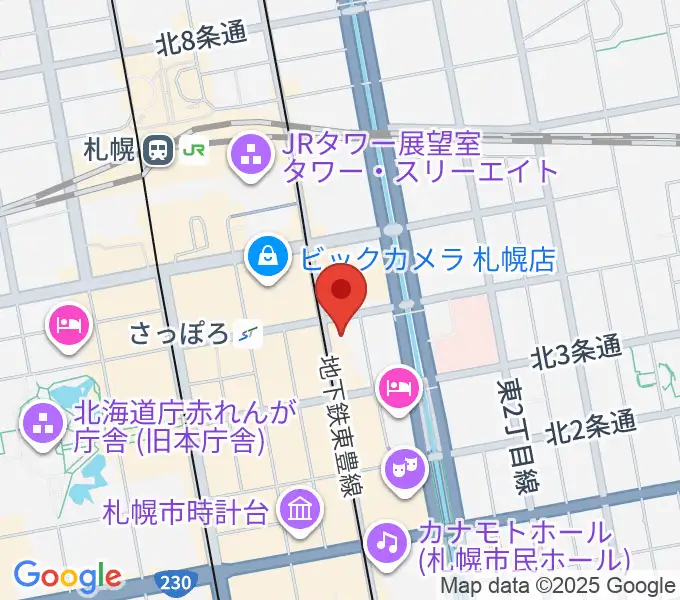 カワイ札幌の地図