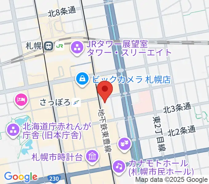 カワイ札幌の地図
