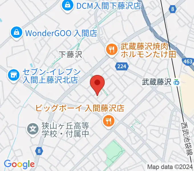 音楽教室ワンダートーンの地図