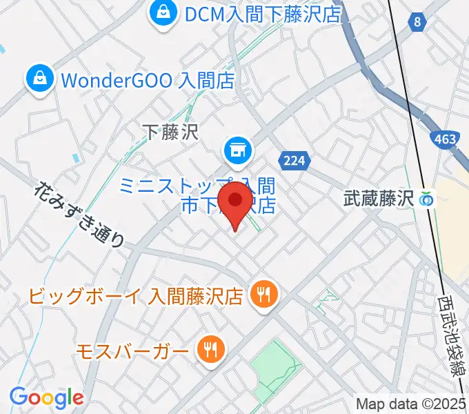 音楽教室ワンダートーンの地図