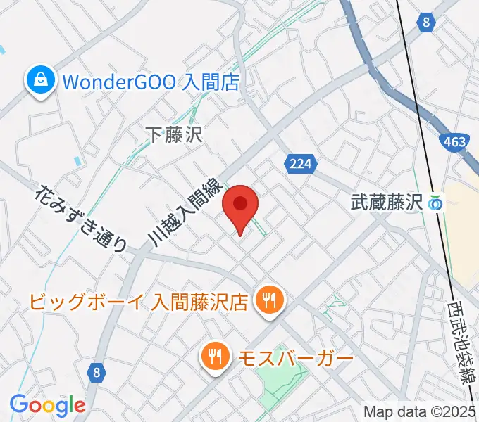 音楽教室ワンダートーンの地図
