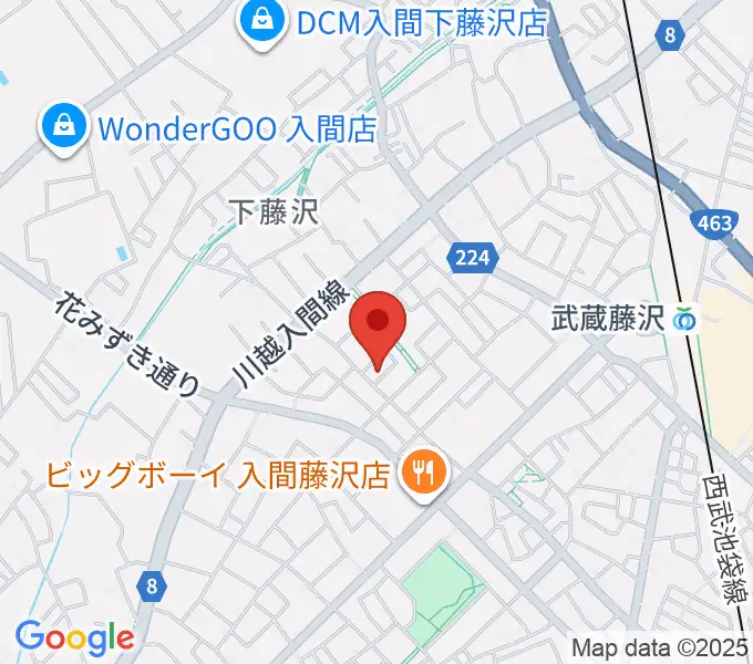 音楽教室ワンダートーンの地図