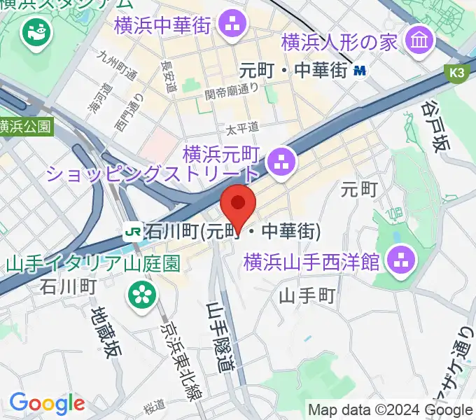 元町弦楽器 LA CANTINAの地図