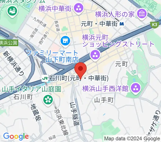 元町弦楽器 LA CANTINAの地図