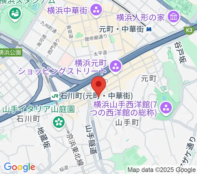 元町弦楽器 LA CANTINAの地図