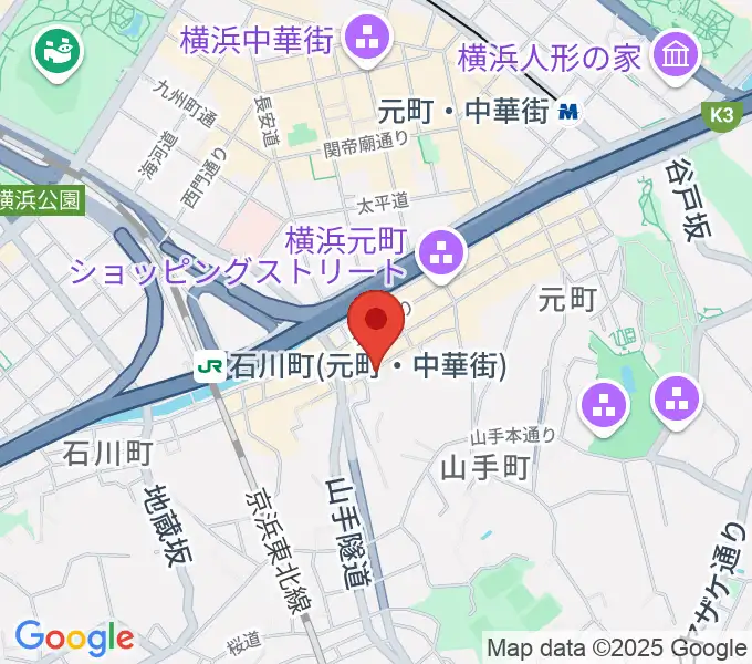元町弦楽器 LA CANTINAの地図