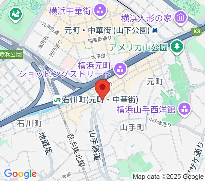 元町弦楽器 LA CANTINAの地図