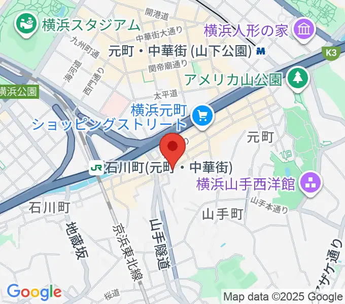 元町弦楽器 LA CANTINAの地図