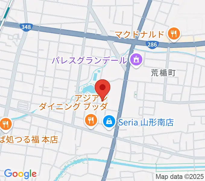 彩雲弦楽器工房の地図