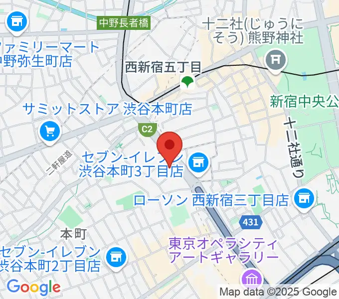 香野弦楽器の地図