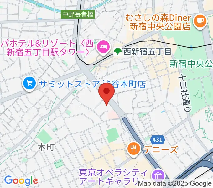 香野弦楽器の地図