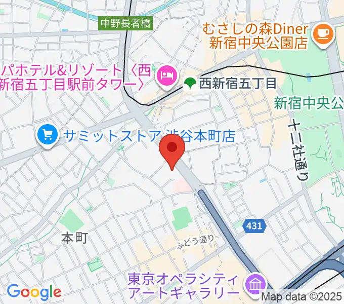 香野弦楽器の地図