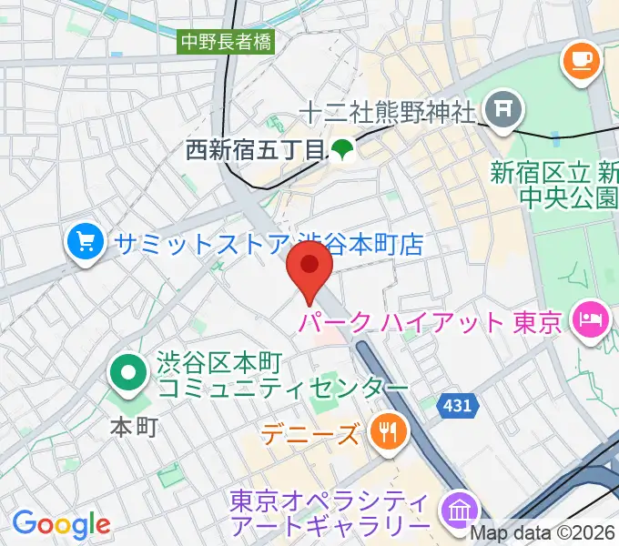 香野弦楽器の地図