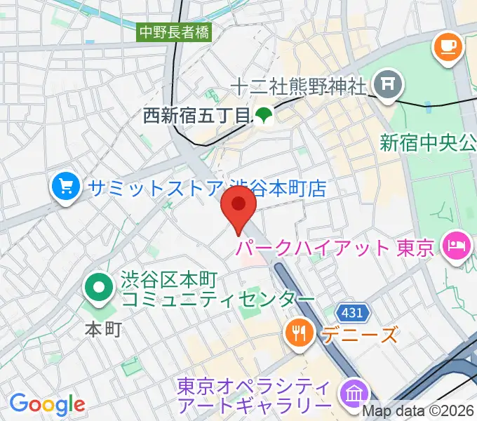 香野弦楽器の地図