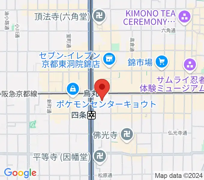 JEUGIAミュージックサロン四条の地図