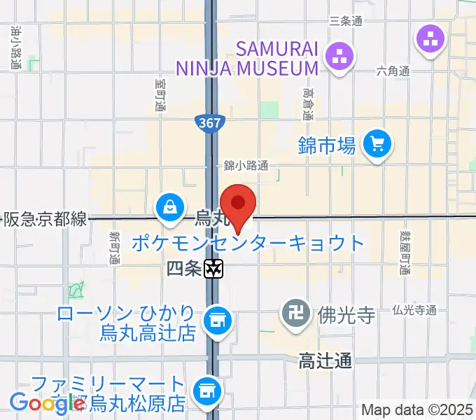 JEUGIAミュージックサロン四条の地図